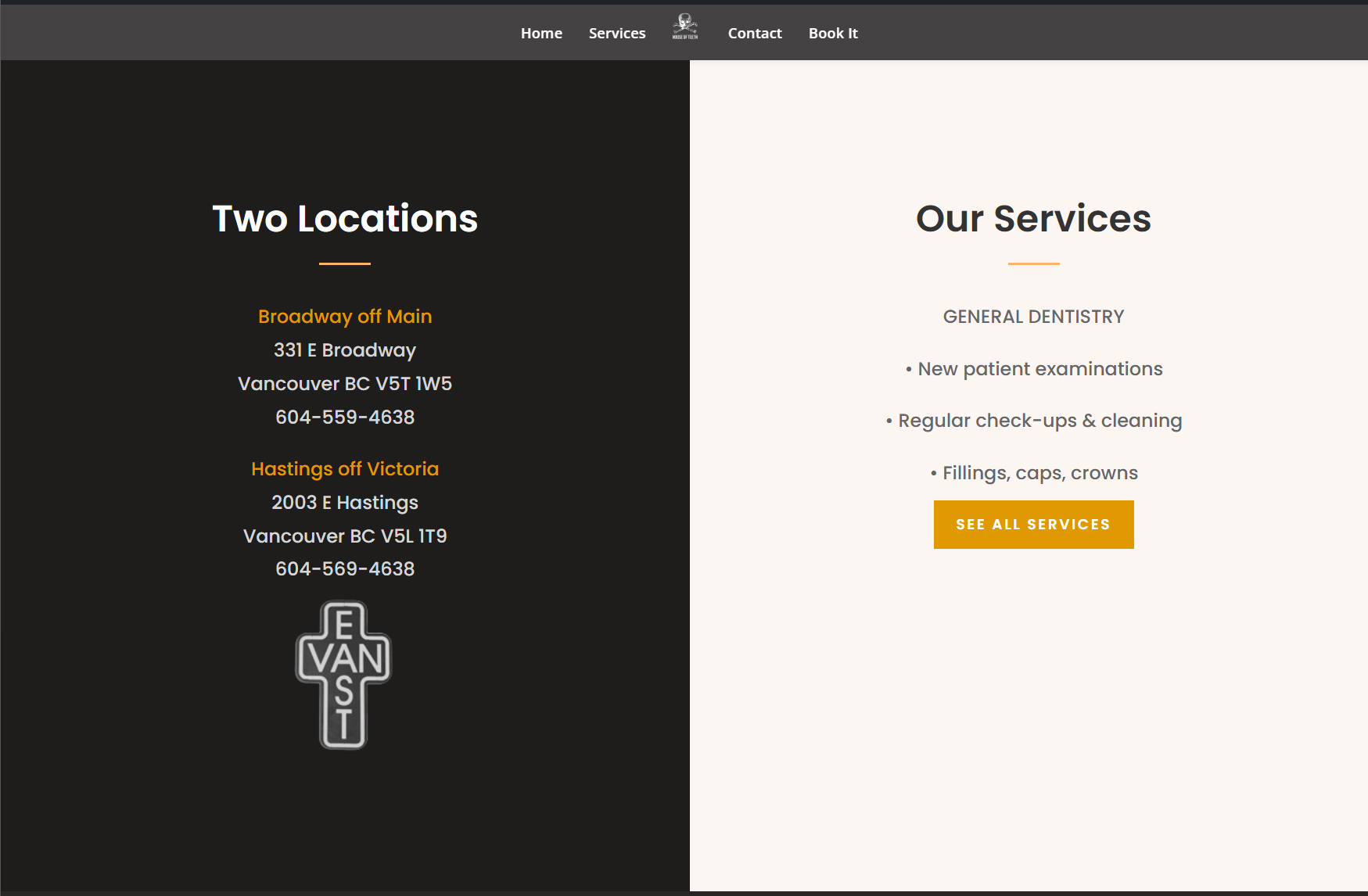 House of Teeth Dental Clinic Website
