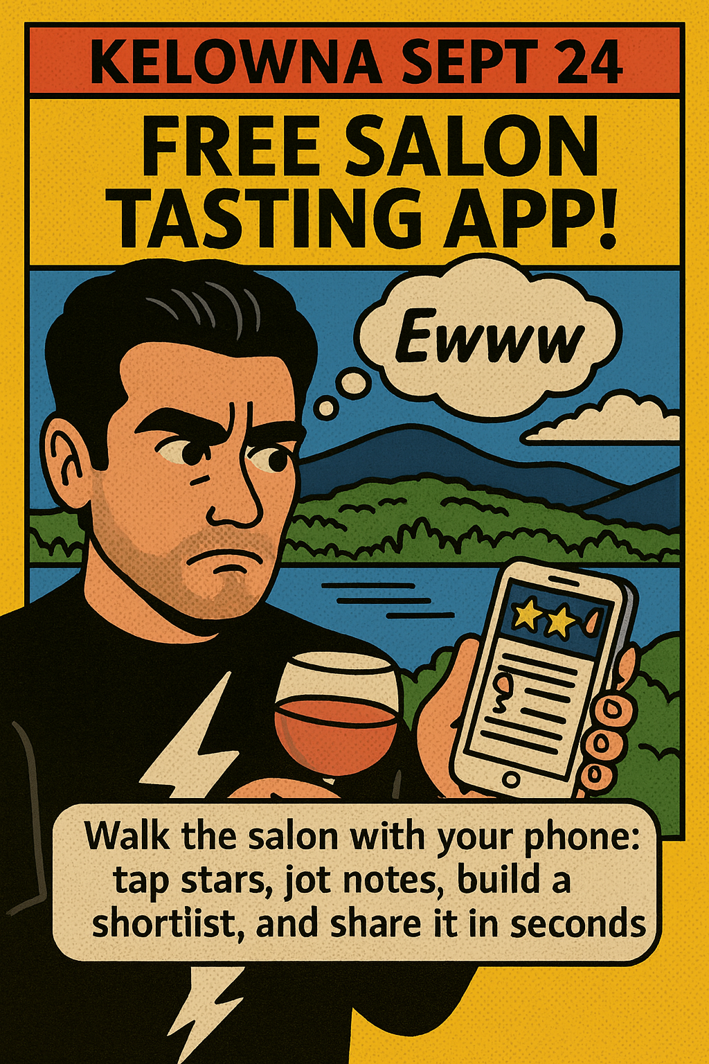 tasting app cartoon